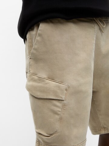 Pull&Bear Regular Cargobroek in Beige