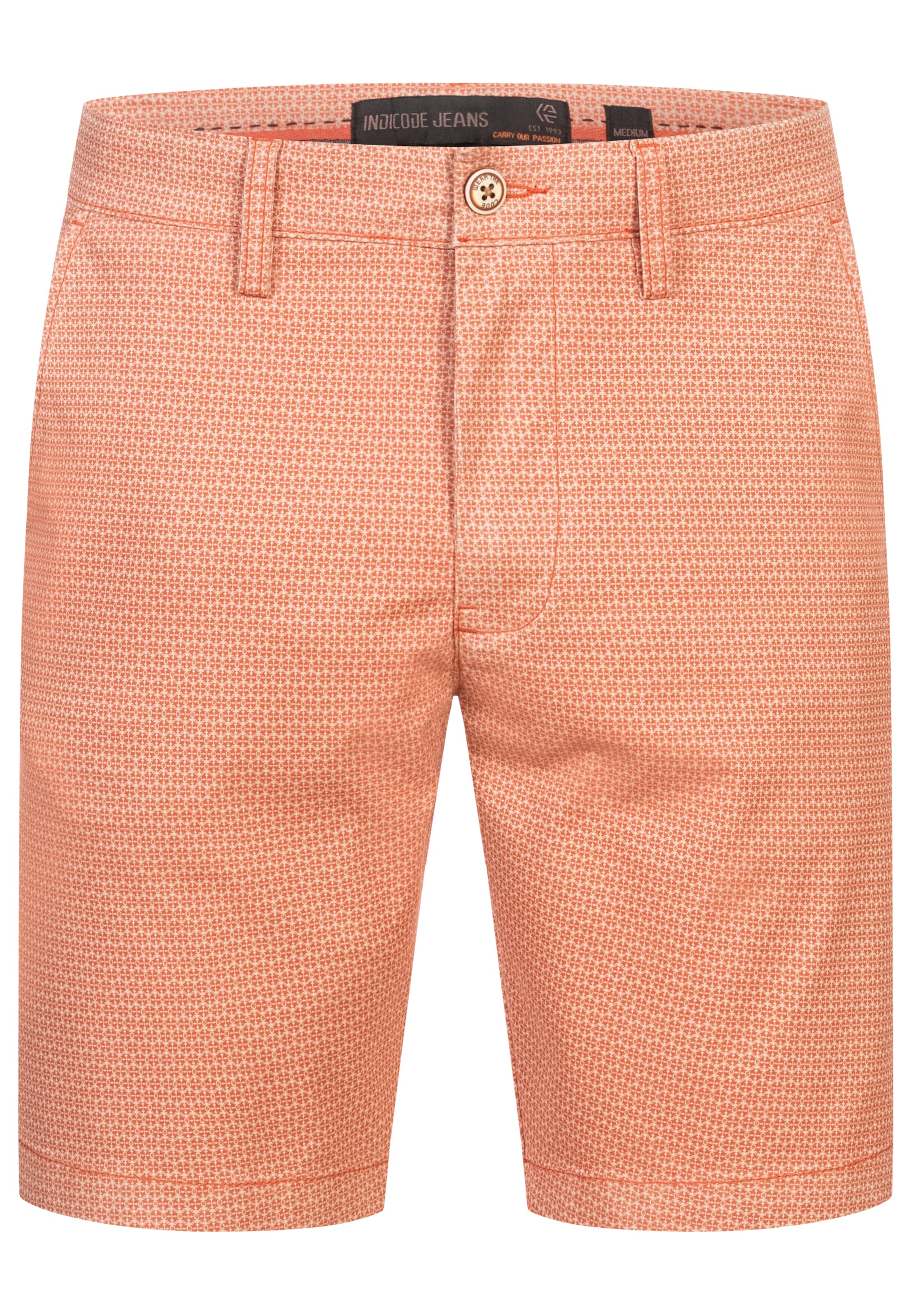 INDICODE JEANS Chino trousers 'Lubin' in Orange: front