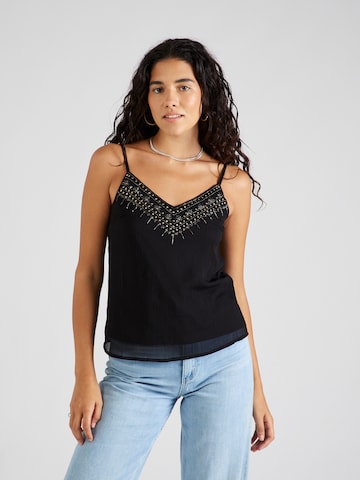 ABOUT YOU Top 'Leoni' in Black: front