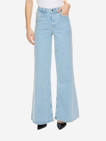 NÜMPH Wide leg Jeans 'PISA' i blå: framsida