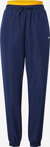 Reebok Tapered Sportbroek in Blauw: voorkant