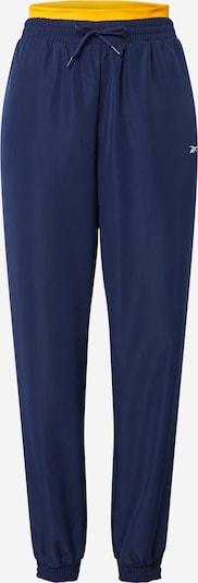 Reebok Sport Sporta bikses, krāsa - tumši zils / dzeltens, Preces skats
