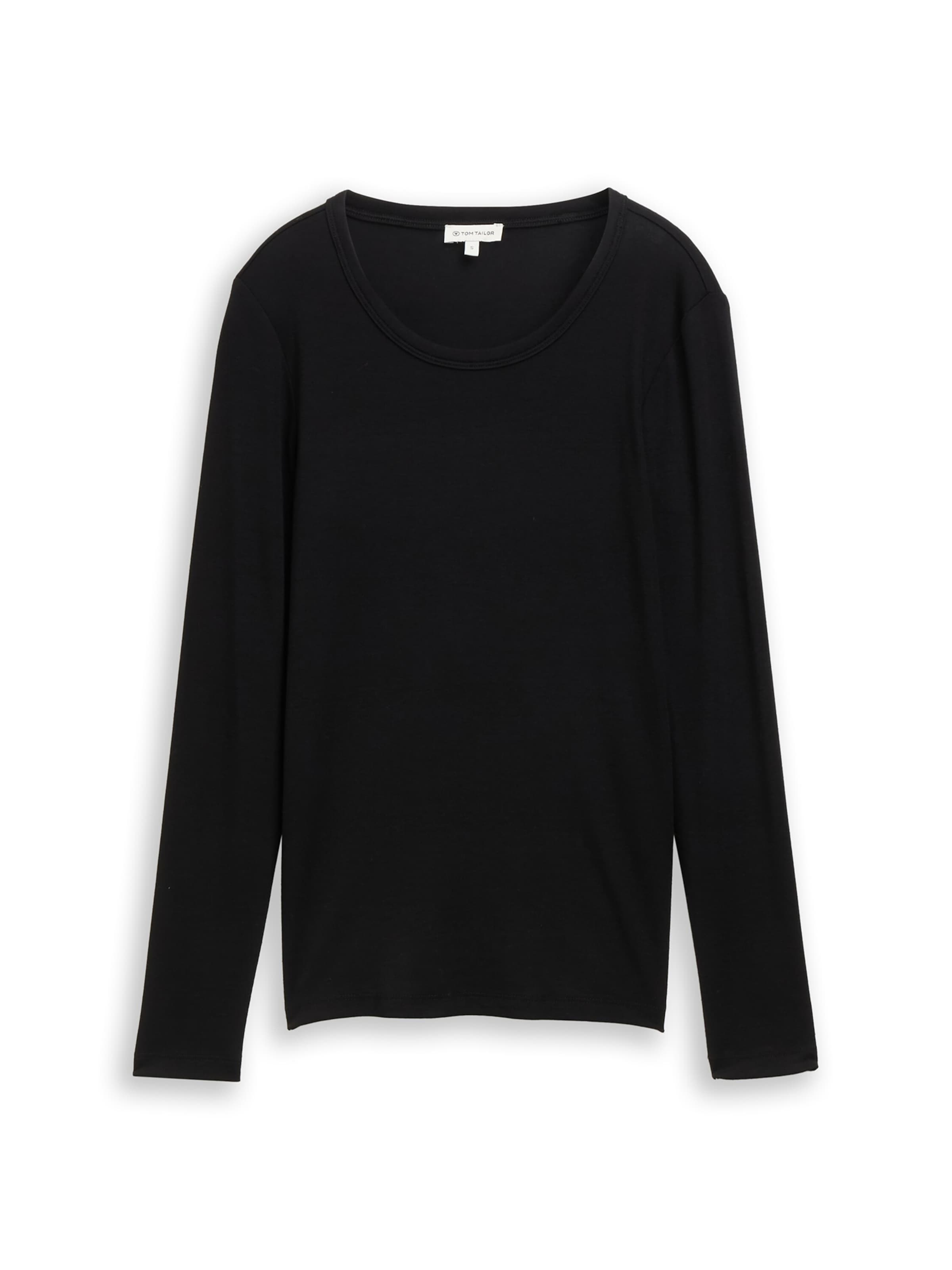 TOM TAILOR Μπλουζάκι σε μαύρο: μπροστά