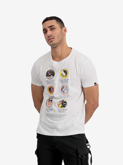 ALPHA INDUSTRIES Shirt 'Apollo Mission' in M in White, Item view