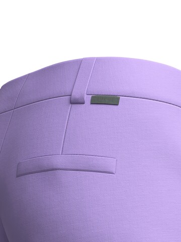 HUGO Slim fit Pleat-Front Pants 'Hetana' in Purple