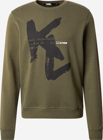 Felpa di Karl Lagerfeld in verde: frontale