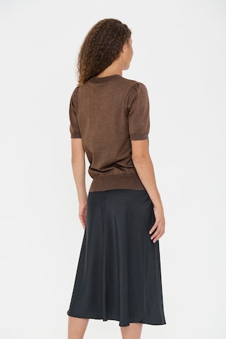 SAINT TROPEZ Sweter 'SZMila' w kolorze brązowy