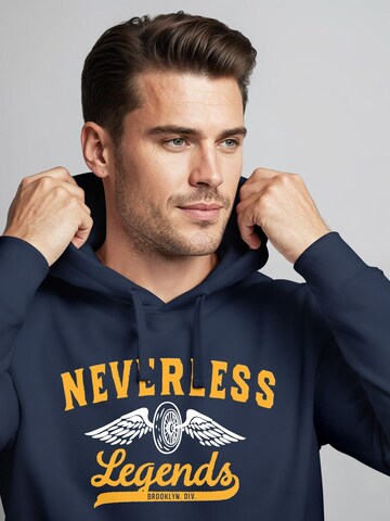 Neverless Sweatshirt 'Biker Legends' in Blue