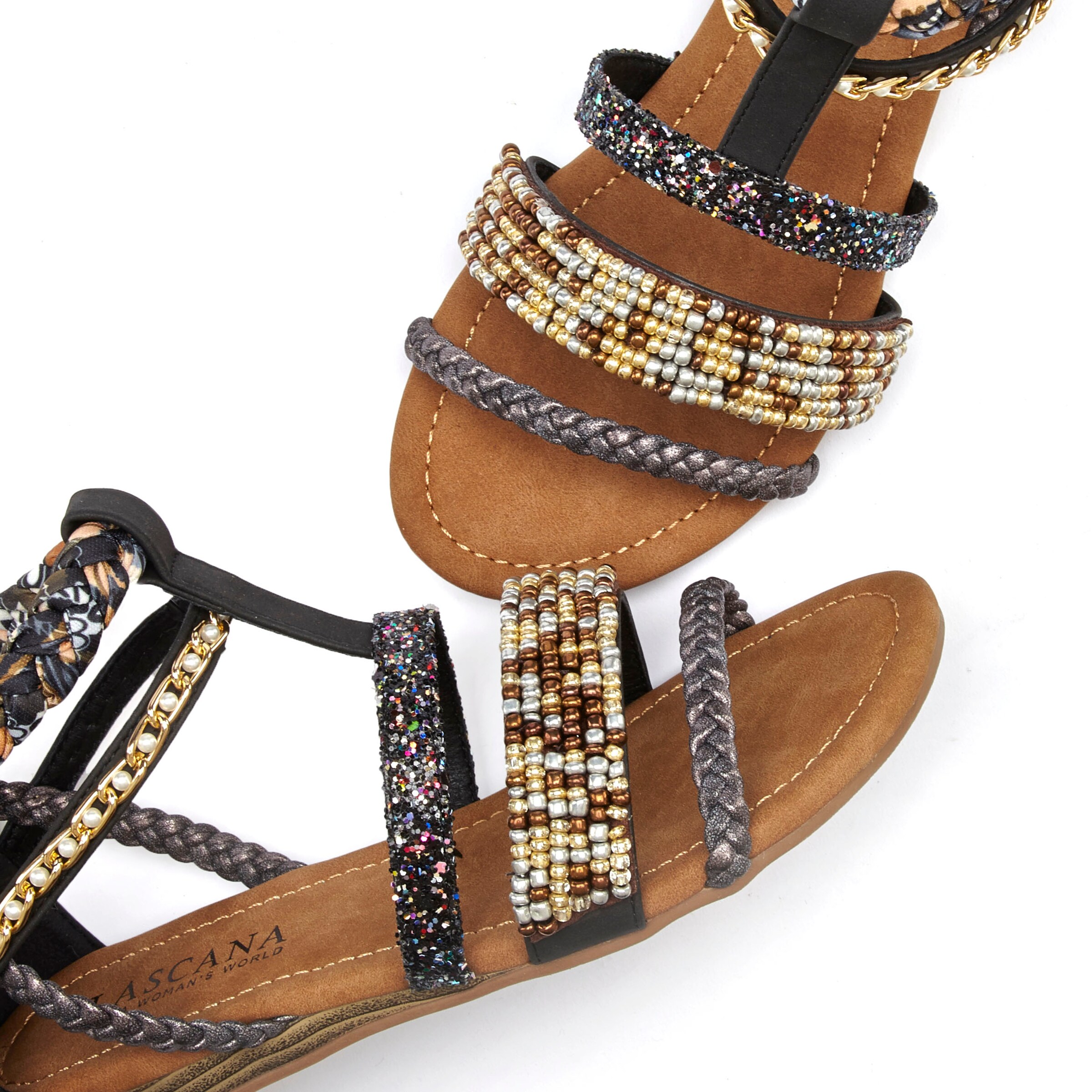 LASCANA Szandálok - fekete