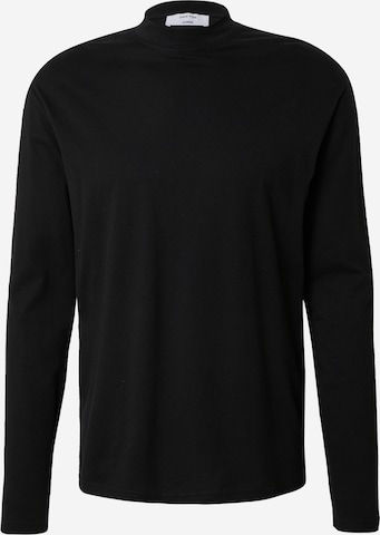 DAN FOX APPAREL Тениска 'Peer' в черно: отпред