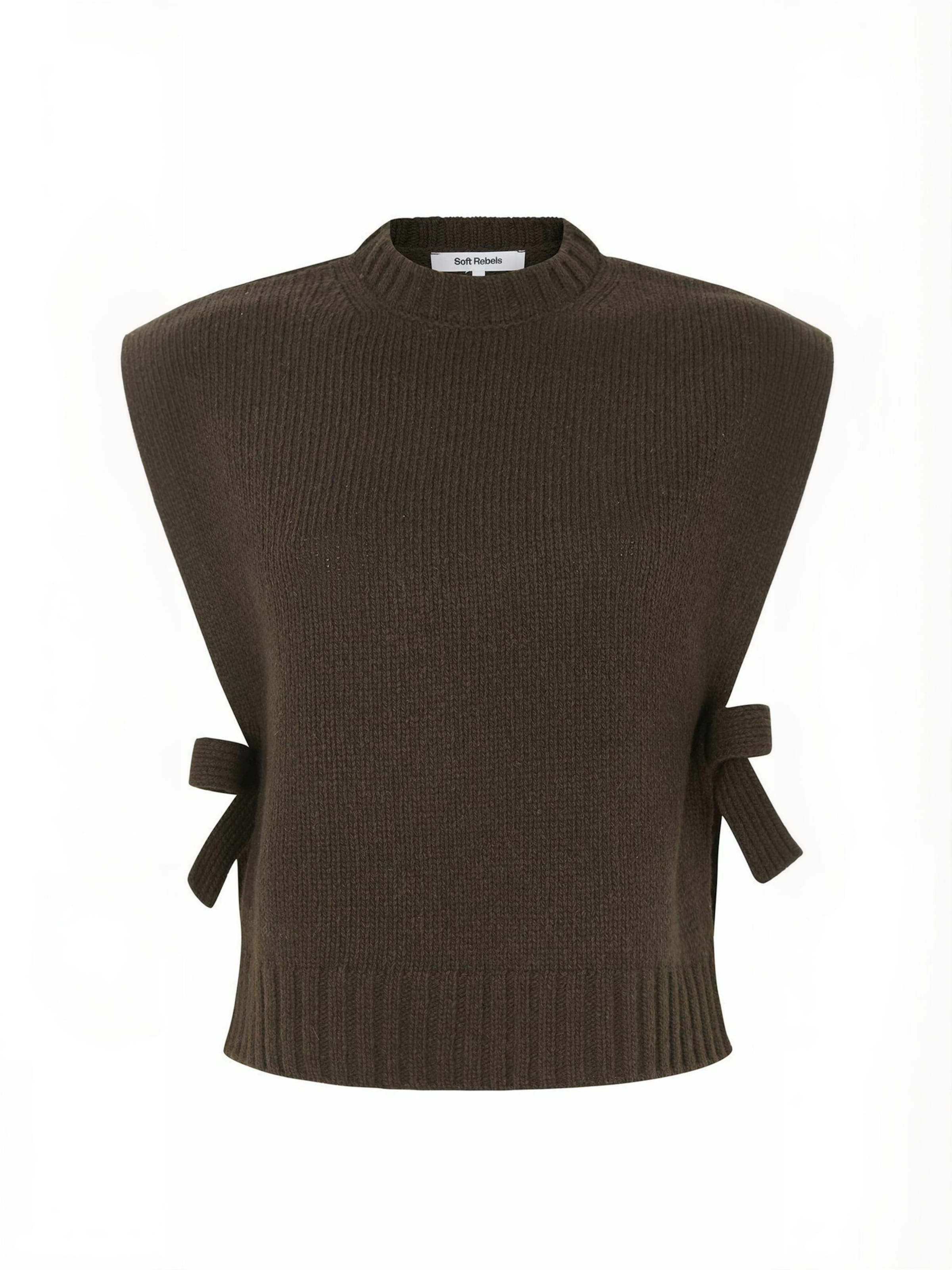 Gilet ' SRTemo ' Soft Rebels en marron : devant