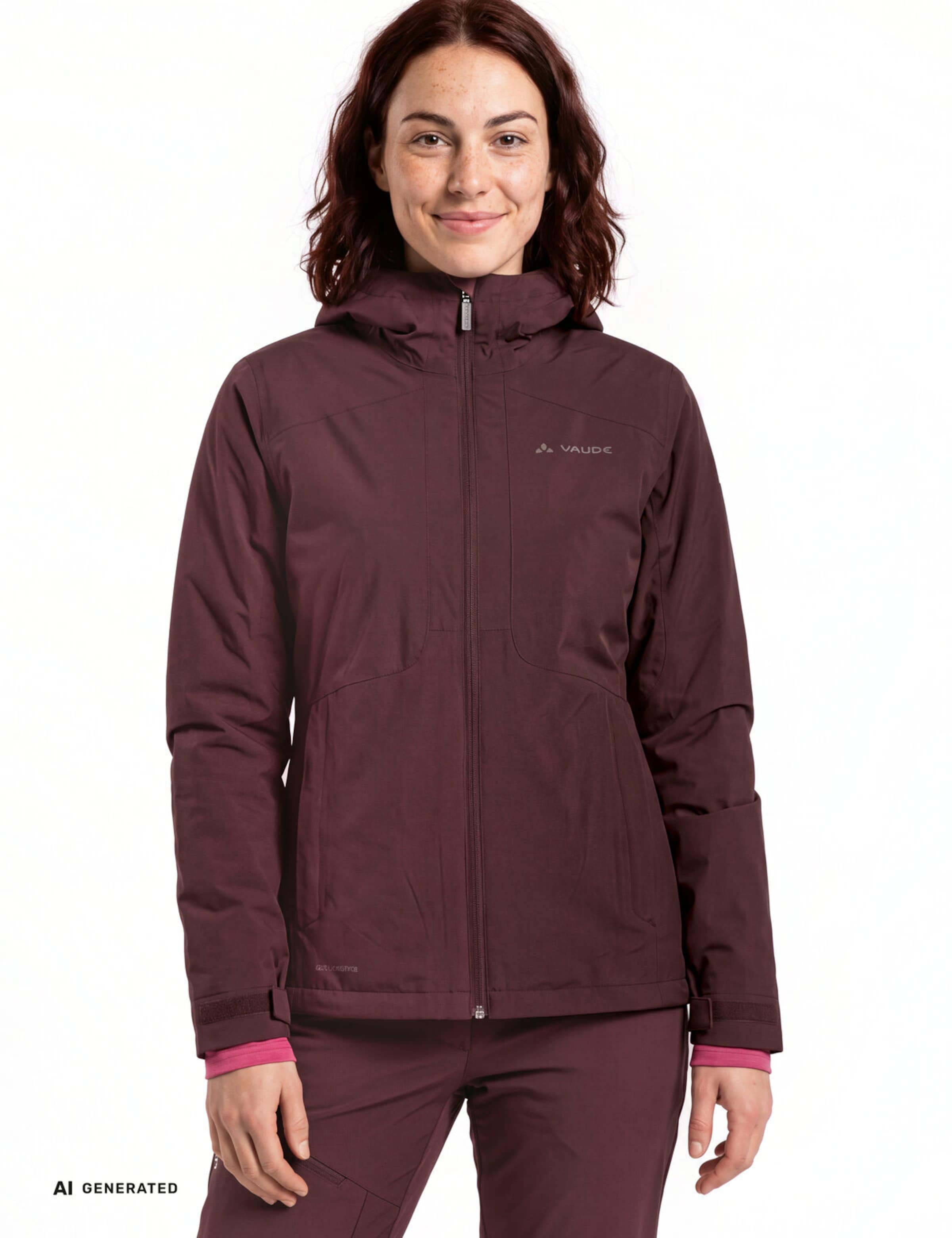 VAUDE Morkon Wool-lined Jacket in Rot: Vorderseite