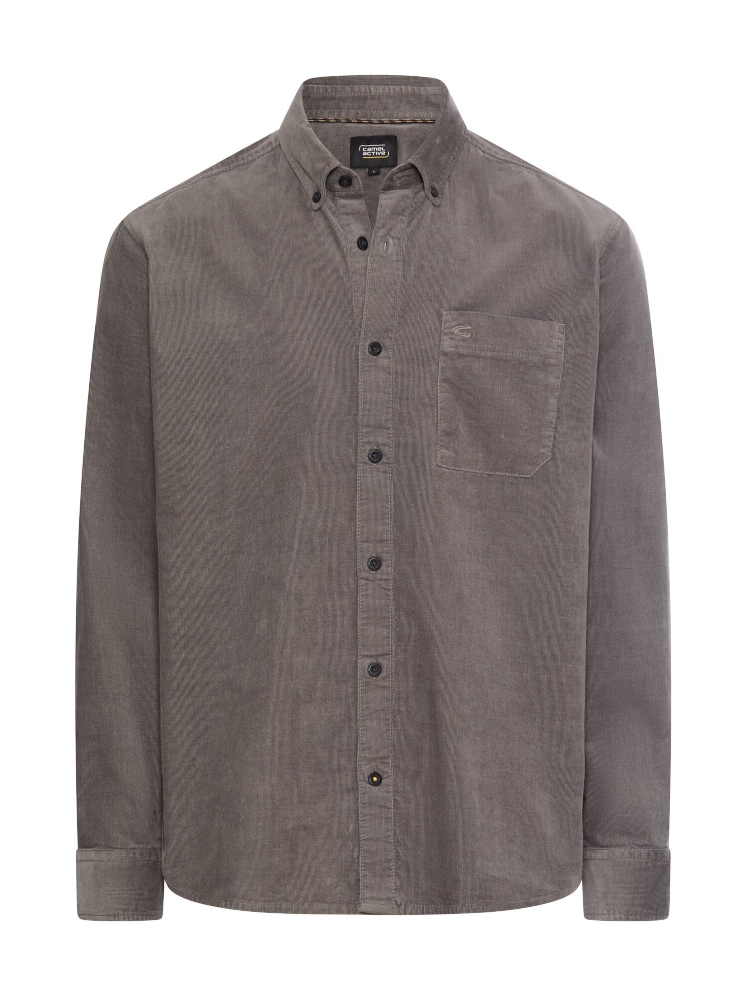 CAMEL ACTIVE Regular fit Button Up Shirt in Grey: front