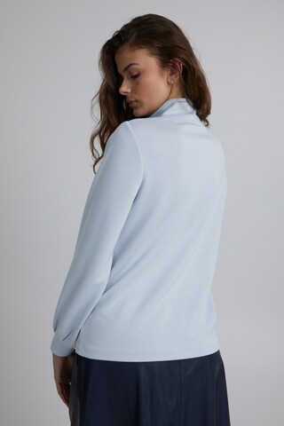 b.young Sweatshirt 'BYPUSTI HALFZIP' in Blauw