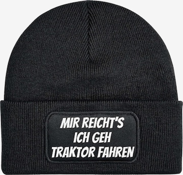 Youth Designz Mütze 'Mir reichts – Traktor fahren' in Schwarz: Vorderseite