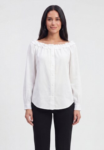 Chemisier usha BLACK LABEL en blanc : devant
