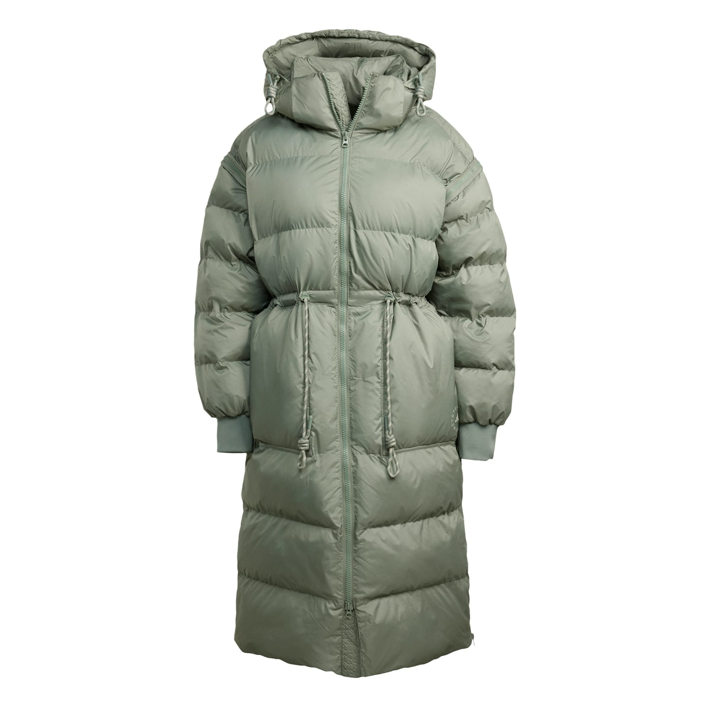 ADIDAS BY STELLA MCCARTNEY Outdoormantel 'Long Padded Winter' in Grün: Vorderseite