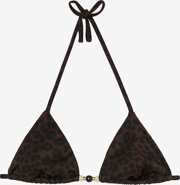 CALZEDONIA Triangle Bikini Top in Brown: front