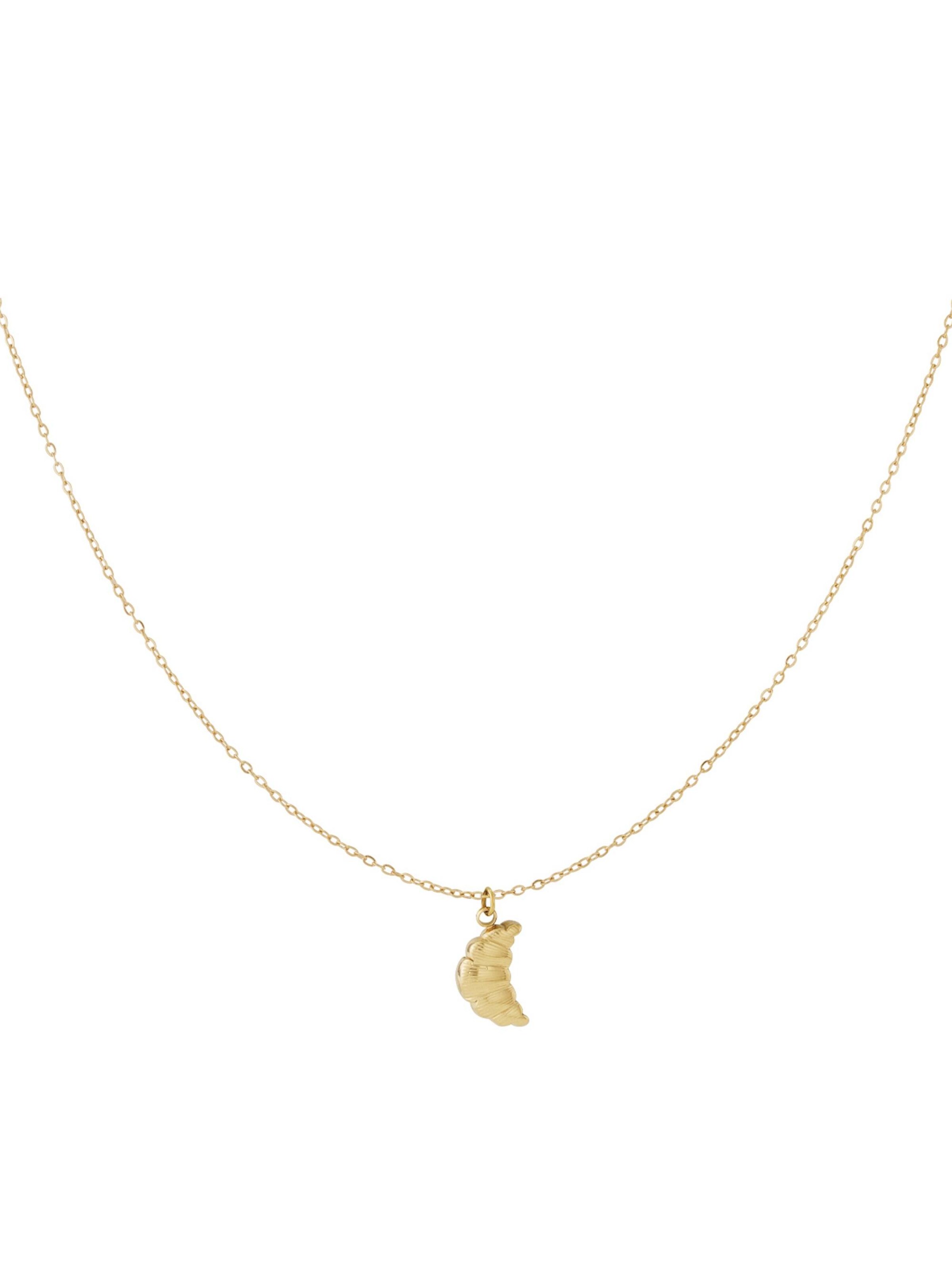 Cala Rose Necklace 'BONJOUR' in Gold: front