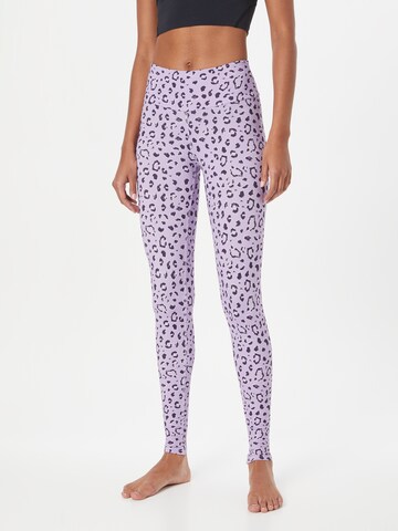 Skinny Pantaloni sport de la Hey Honey pe mov: față