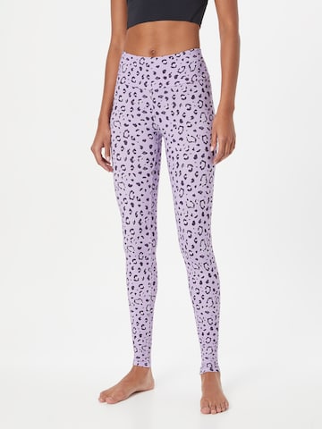 Skinny Pantalon de sport Hey Honey en violet : devant