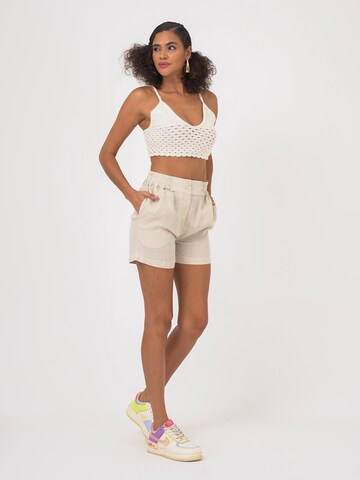 FRESHLIONS Regular Trousers 'Amara' in Beige