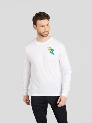 T-Shirt fonctionnel 'RUN EVERYWHERE' UNDER ARMOUR en blanc : devant