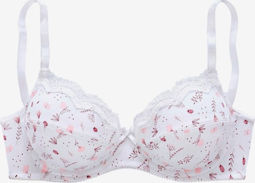 PETITE FLEUR T-shirt Bra in White: front