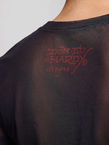 Ed Hardy Тениска 'Life Is A Gamble' в черно