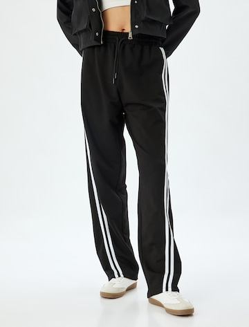 Koton Wide leg Broek in Zwart: voorkant