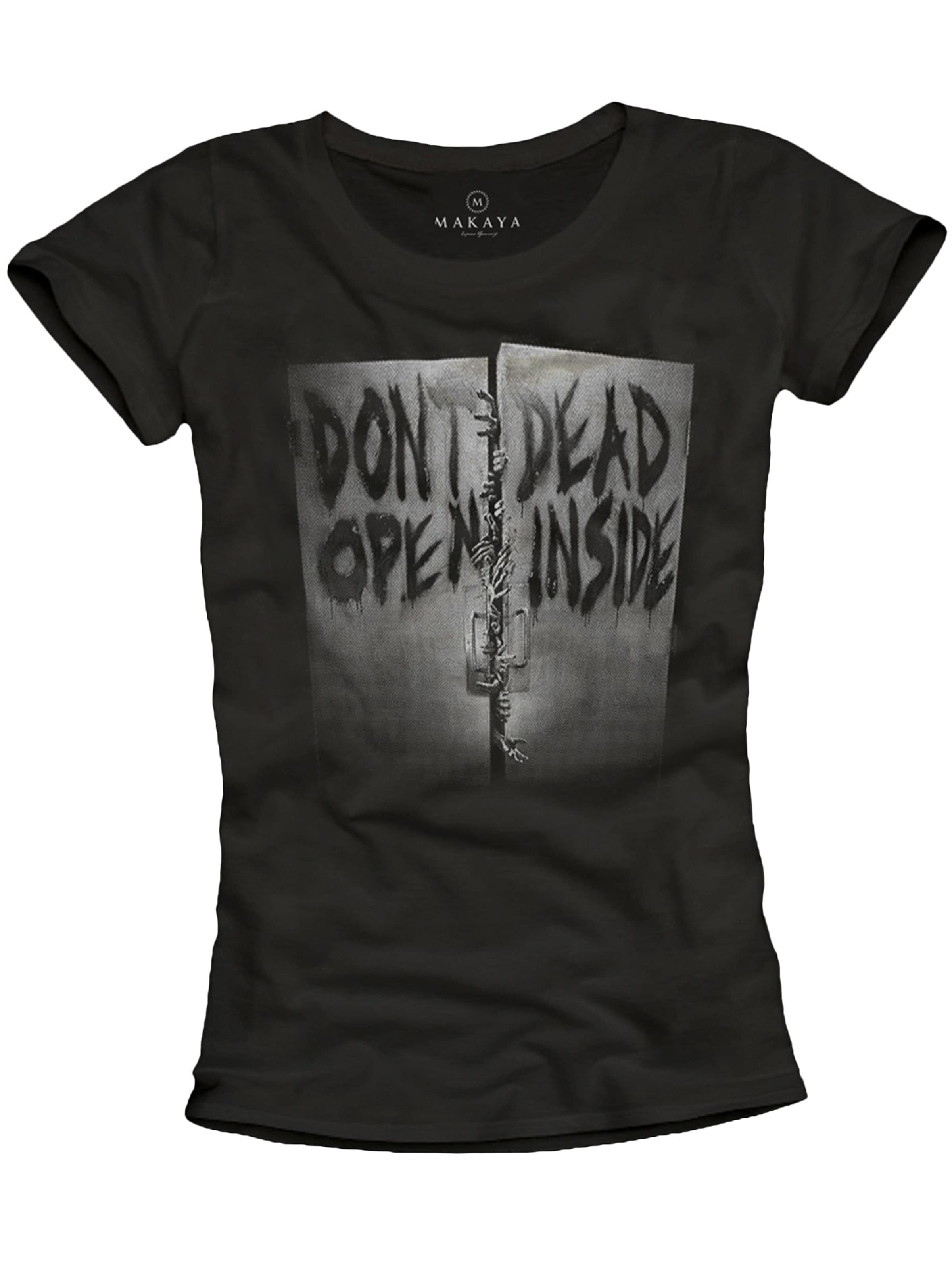 MAKAYA Shirt 'Don´t open dead' in S in Black, Item view