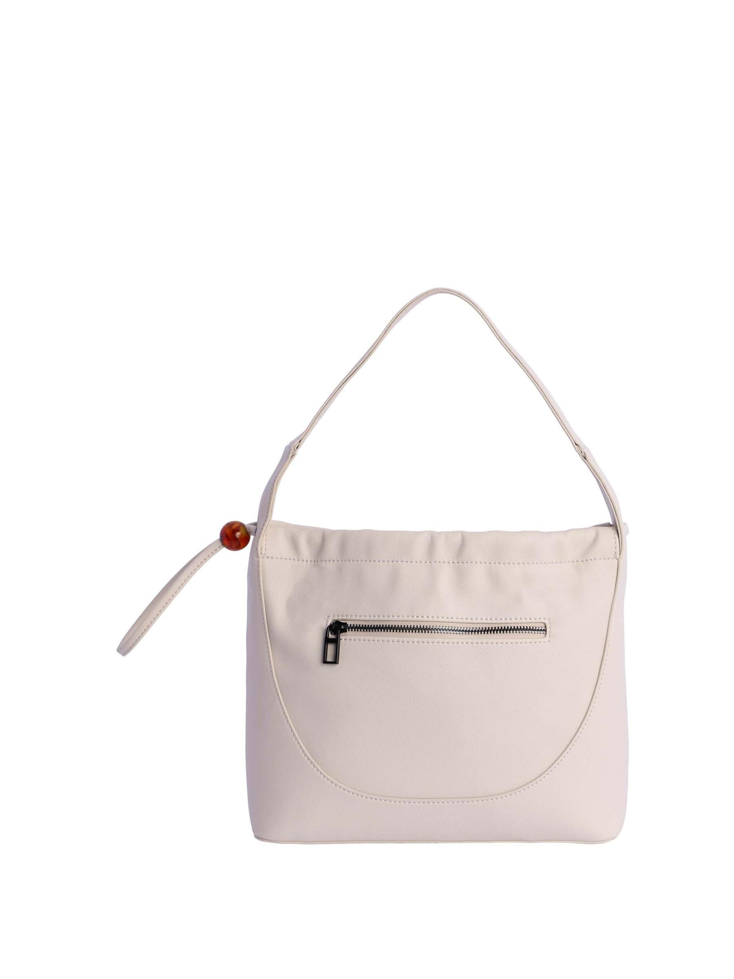 Don Algodon - Bolso de hombro 'Bolso de hombro para mujer DON ALGODON Verai de piel sintética con cremallera' en blanco