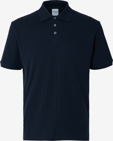 T-Shirt 'CASS' SELECTED HOMME en bleu : devant