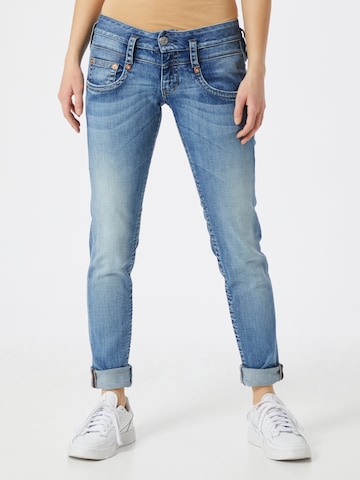 Herrlicher Slimfit Jeans i blå: forside