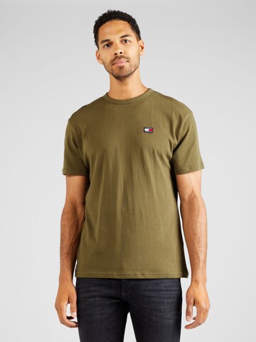 T-Shirt Tommy Jeans en vert : devant