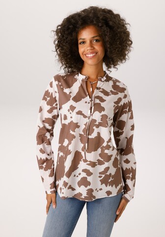 Aniston CASUAL Blouse in Beige: front
