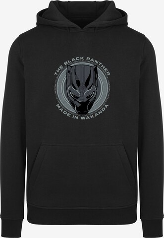 Sweat-shirt 'Marvel Black Panther Made in Wakanda' F4NT4STIC en noir : devant