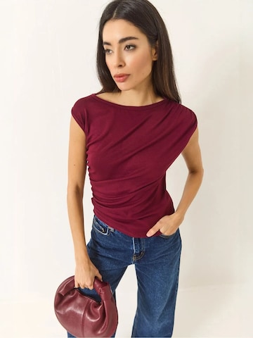 Bianco Lucci - Blusa 'Blusen' em vermelho: frente