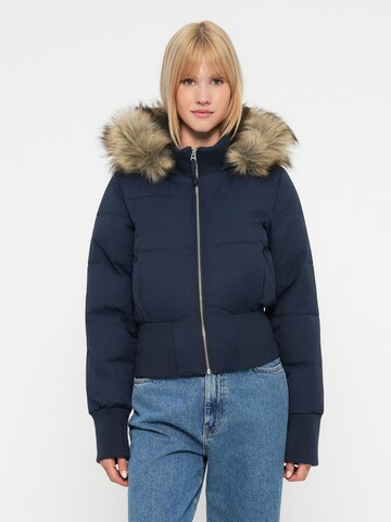 HOLLISTER Winter Jacket in Blue: front