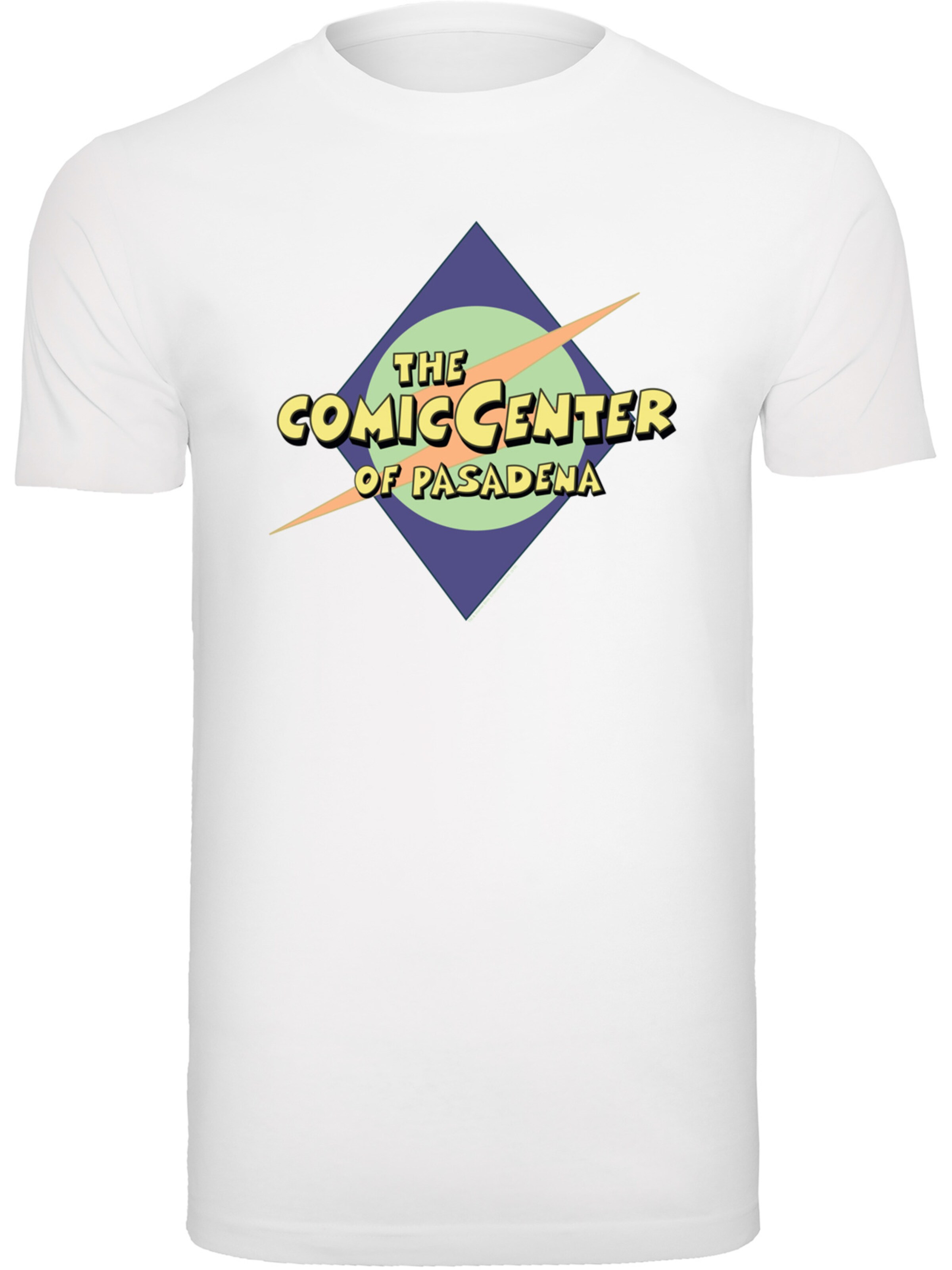 T-Shirt 'Big Bang Theory The Comic Center' F4NT4STIC en blanc : devant