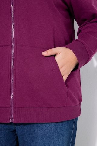 Ulla Popken Sweat jacket in Pink
