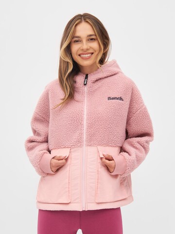 Jachetă  fleece 'SANDIE' de la BENCH pe roz: față