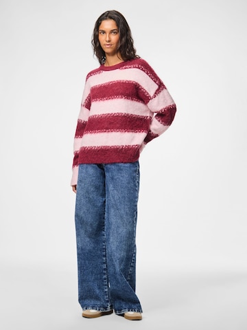 PIECES Sweater 'PCMilla' in Red