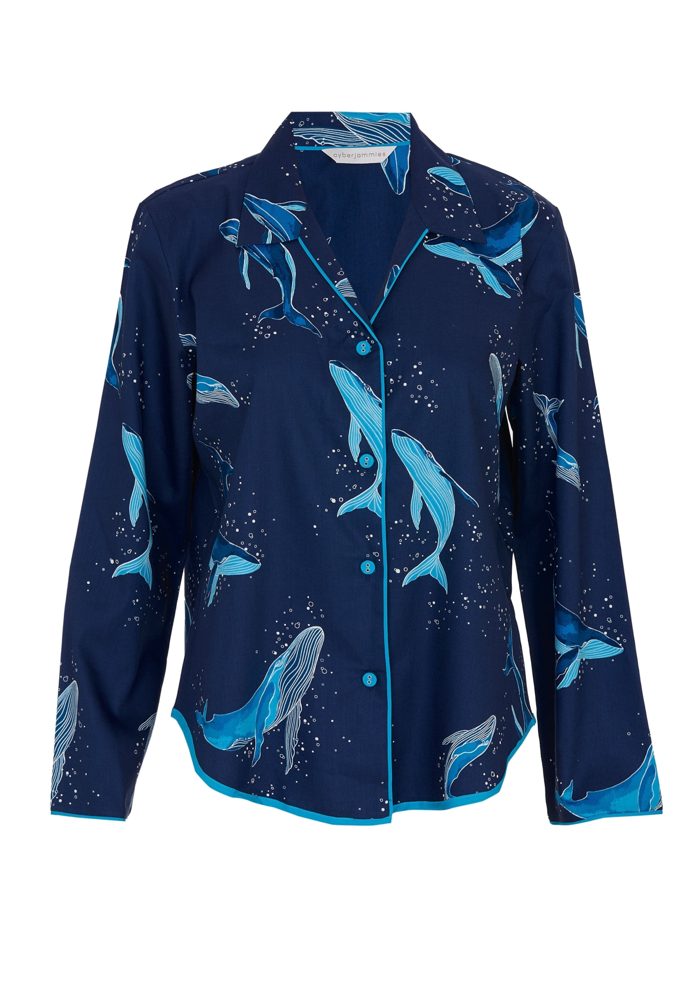 Camicia da notte 'Marina' di Cyberjammies in blu: frontale