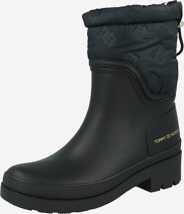 Bottes en caoutchouc TOMMY HILFIGER en noir : devant