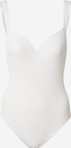 TRIUMPH Bralette Swimsuit 'Summer Glow' in White: front