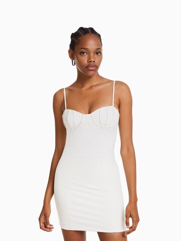 Bershka Dress in White: front