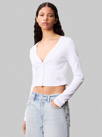 Chemisier Calvin Klein Jeans en blanc : devant