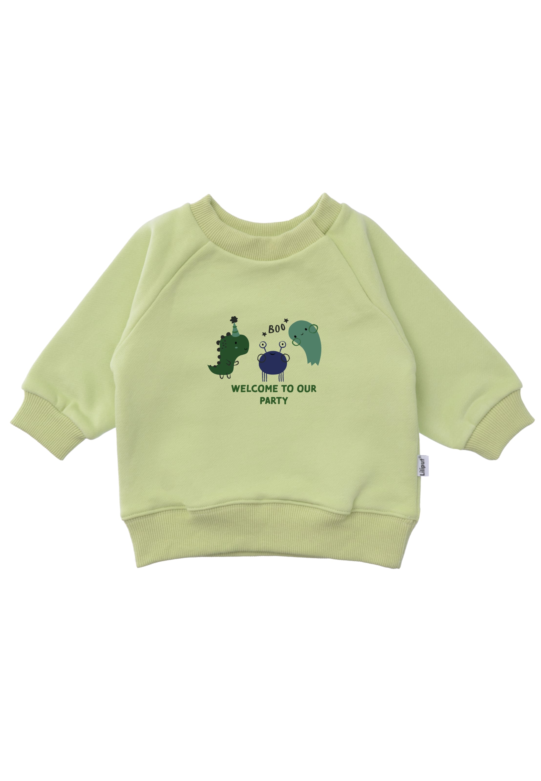 LILIPUT Sweatshirt 'Halloween Partycrew' in Grün: Vorderseite