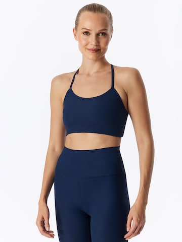 SCHIESSER T-shirt BH ' Doppelripp - Active ' in Blauw: voorkant